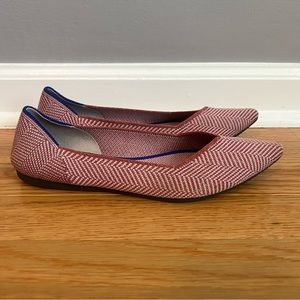 Rothys Amber Metallic Herringbone The Point 8.5